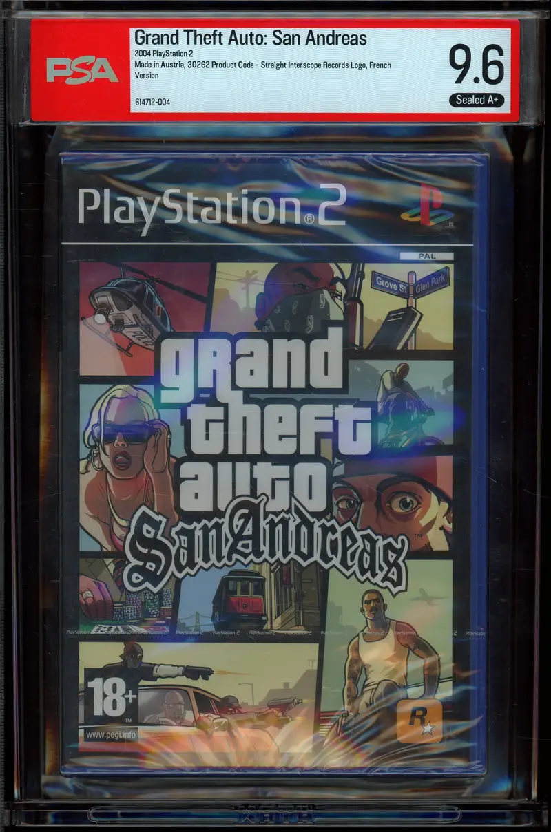 PSA 9.6 Jeu PlayStation 2 Grand Theft Auto San Andreas