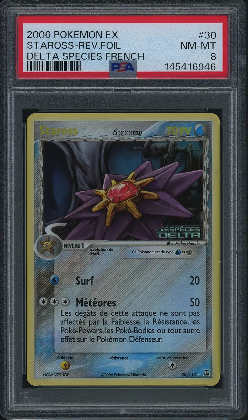 PSA 8 Staross Holo Reverse