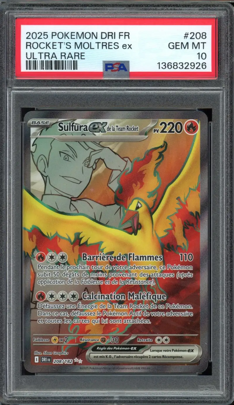 PSA 10 Sulfura Ex de la Team Rocket