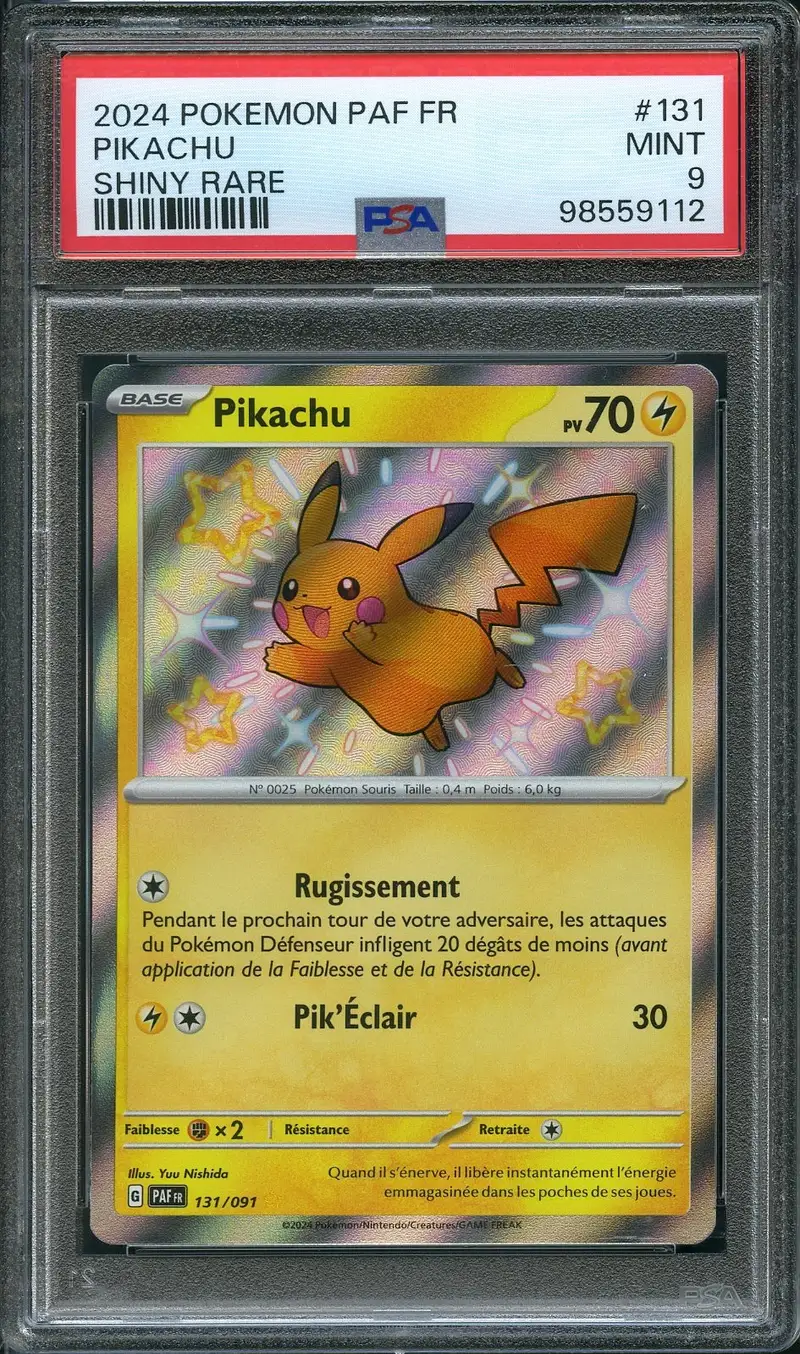 PSA 9 Pikachu Shiny