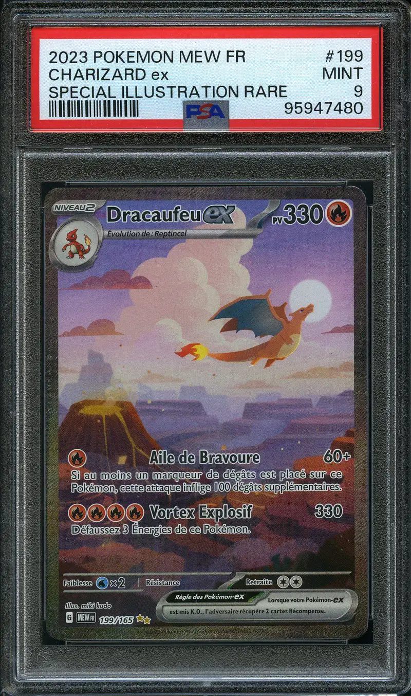 PSA 9 Dracaufeu Ex