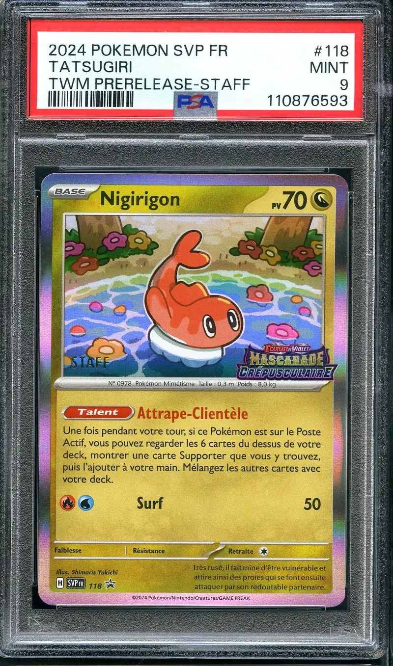PSA 9 Nigirigon Prerelease Staff