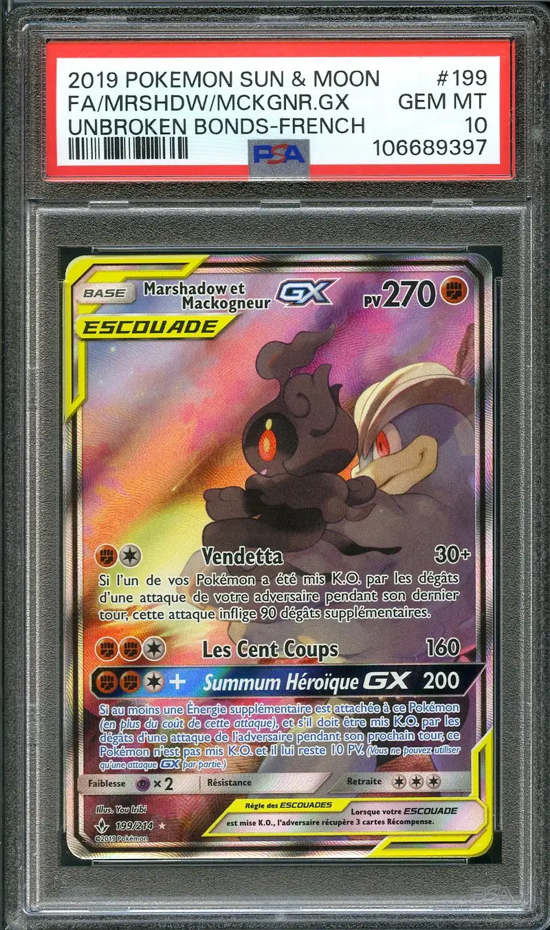 PSA 10 Marshadow et Mackogneur Gx