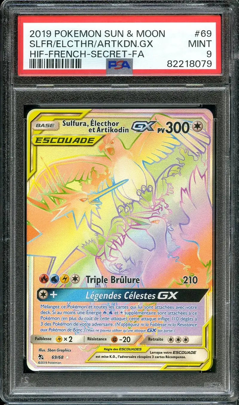 PSA 9 Sulfura, Électhor et Artikodin Gx Rainbow