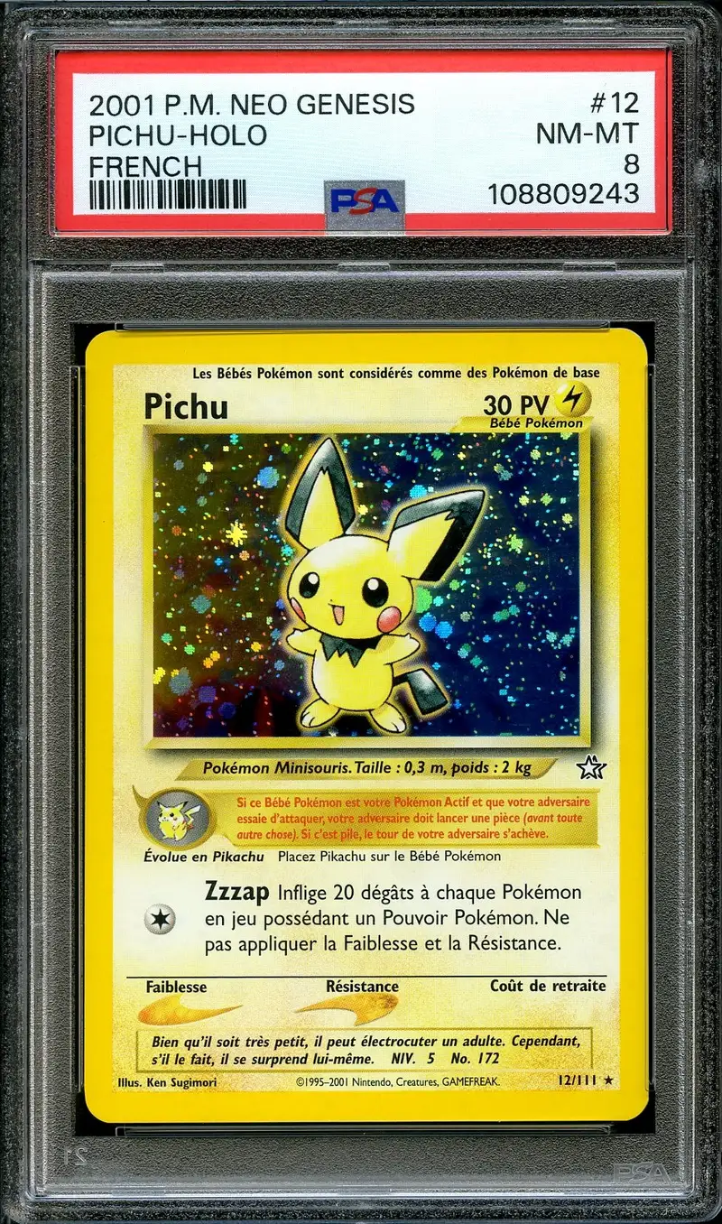 PSA 8 Pichu Holo