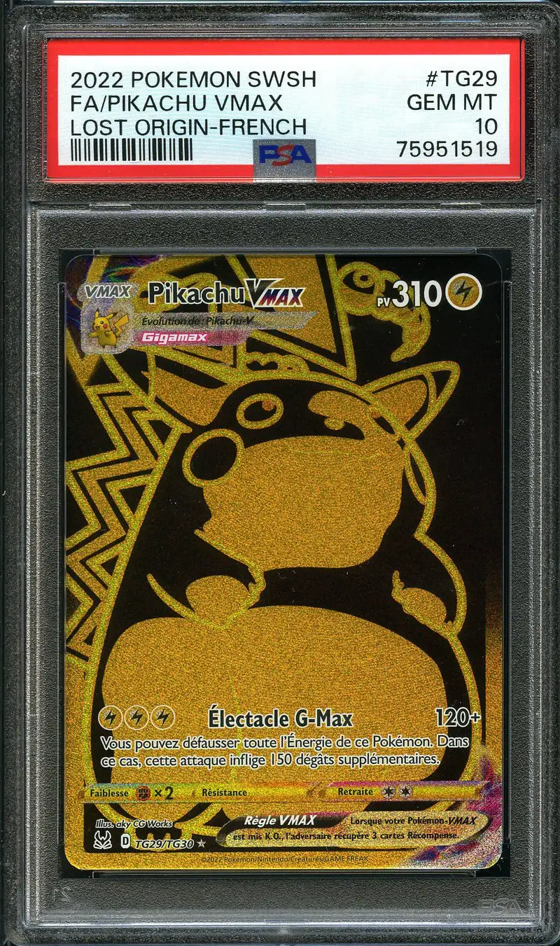 PSA 10 Pikachu VMax Gold