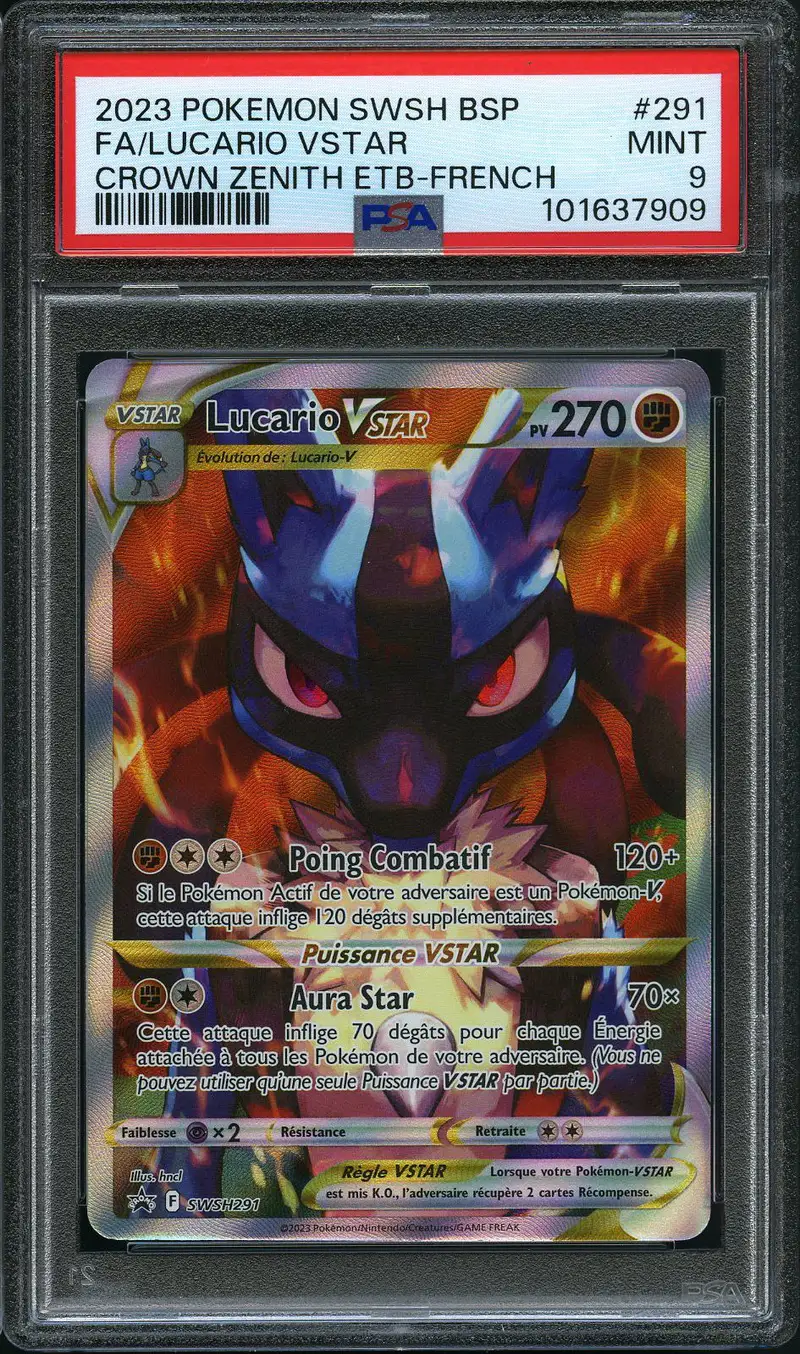 PSA 9 Lucario VStar