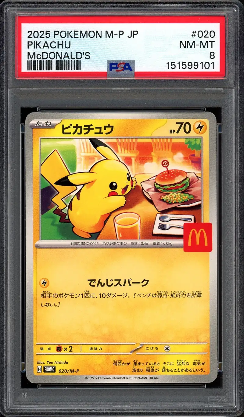 PSA 8 Pikachu