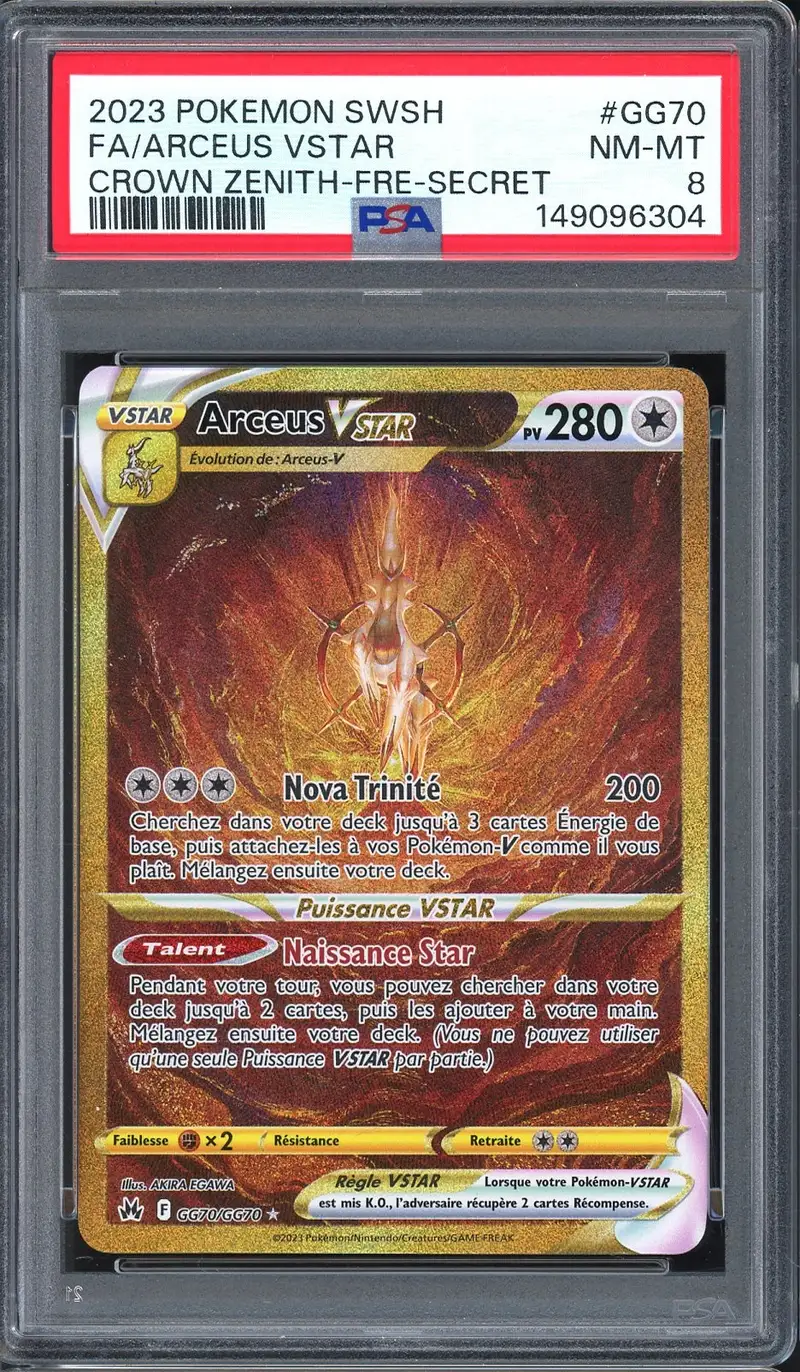 PSA 8 Arceus VStar Gold