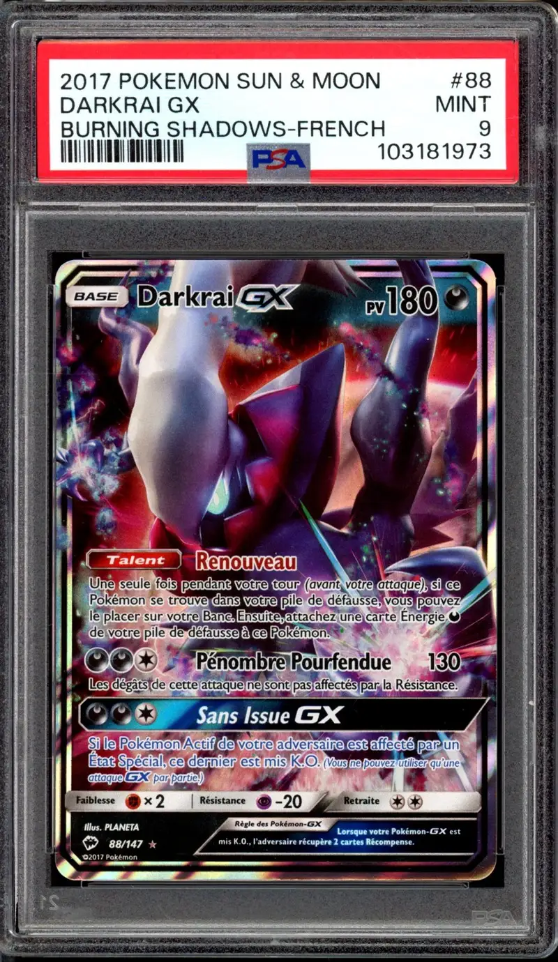 PSA 9 Darkrai Gx