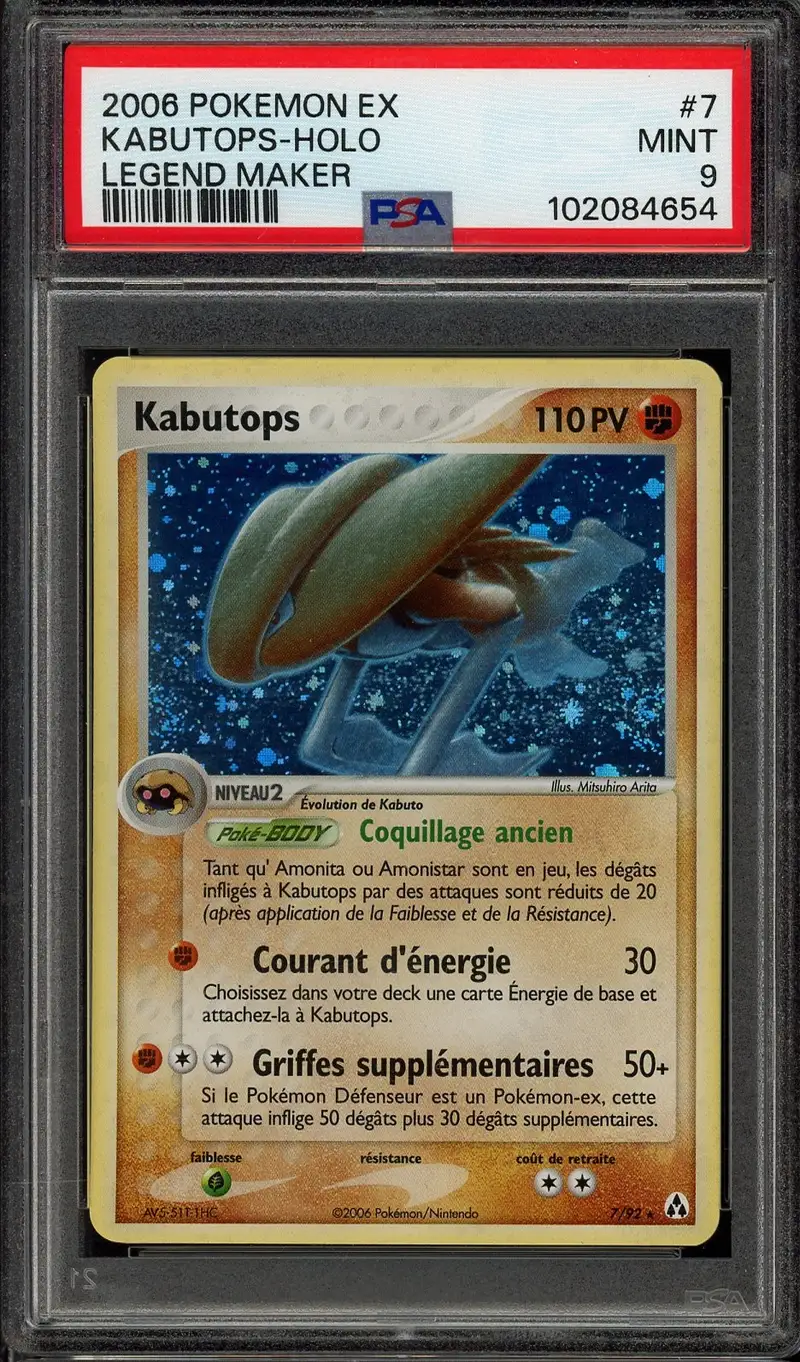 PSA 9 Kabutops Holo
