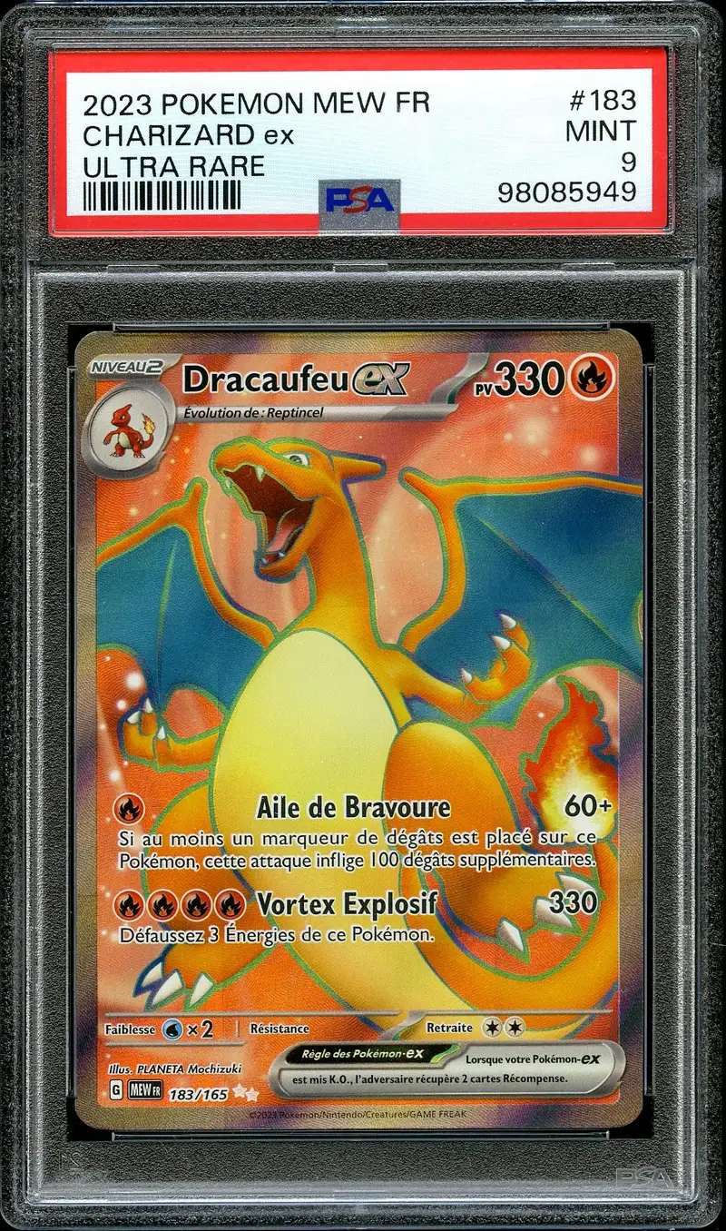 PSA 9 Dracaufeu Ex