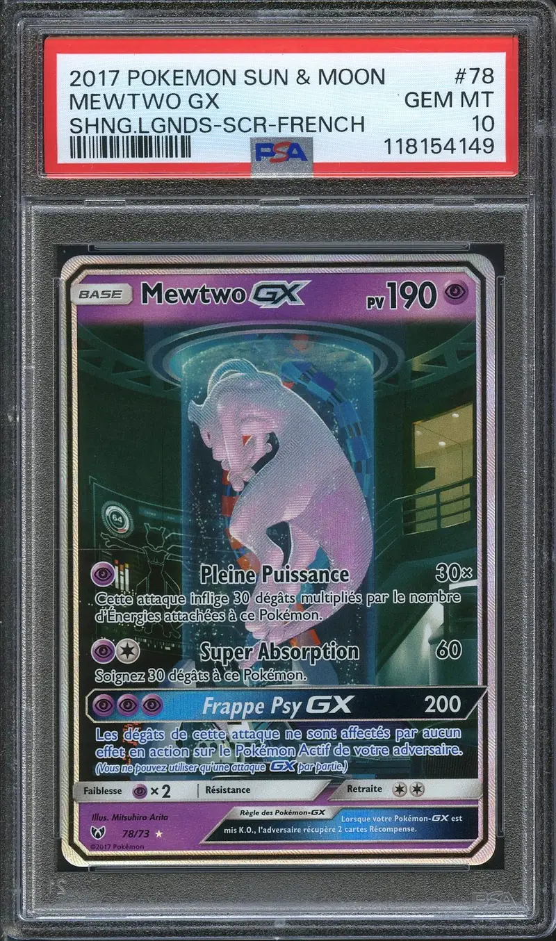 PSA 10 Mewtwo Gx