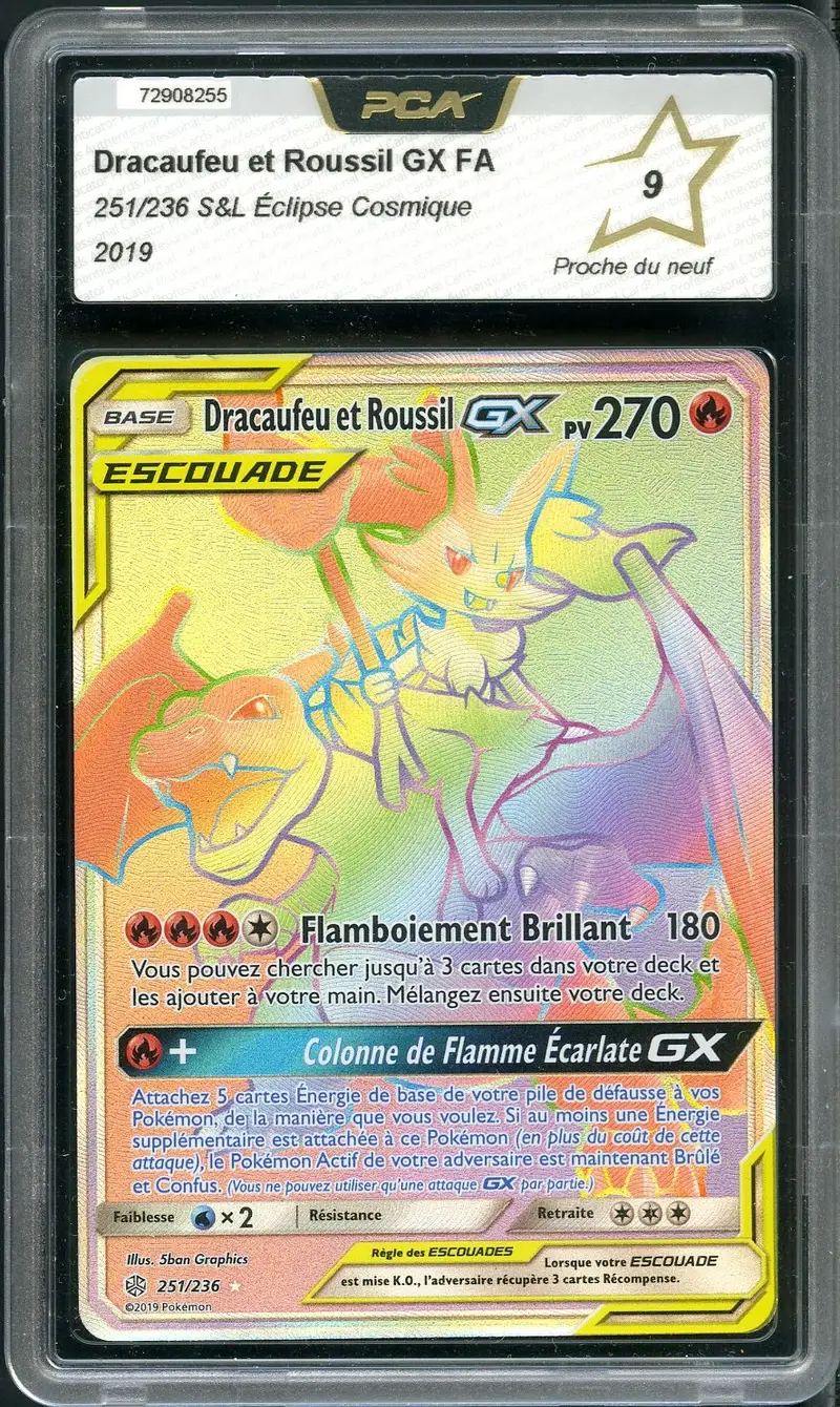 PCA 9 Dracaufeu et Roussil Gx Rainbow