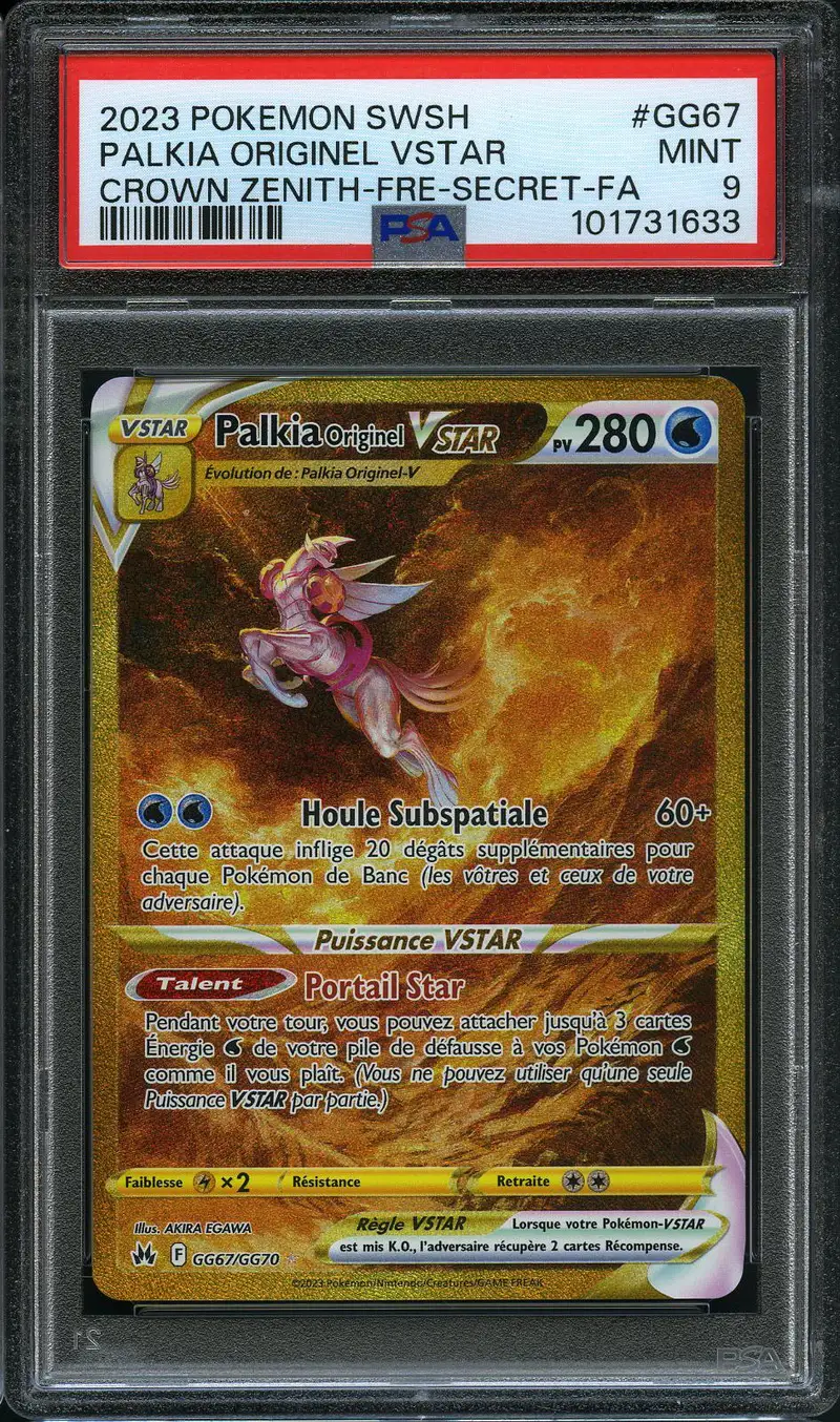 PSA 9 Palkia Originel VStar Gold
