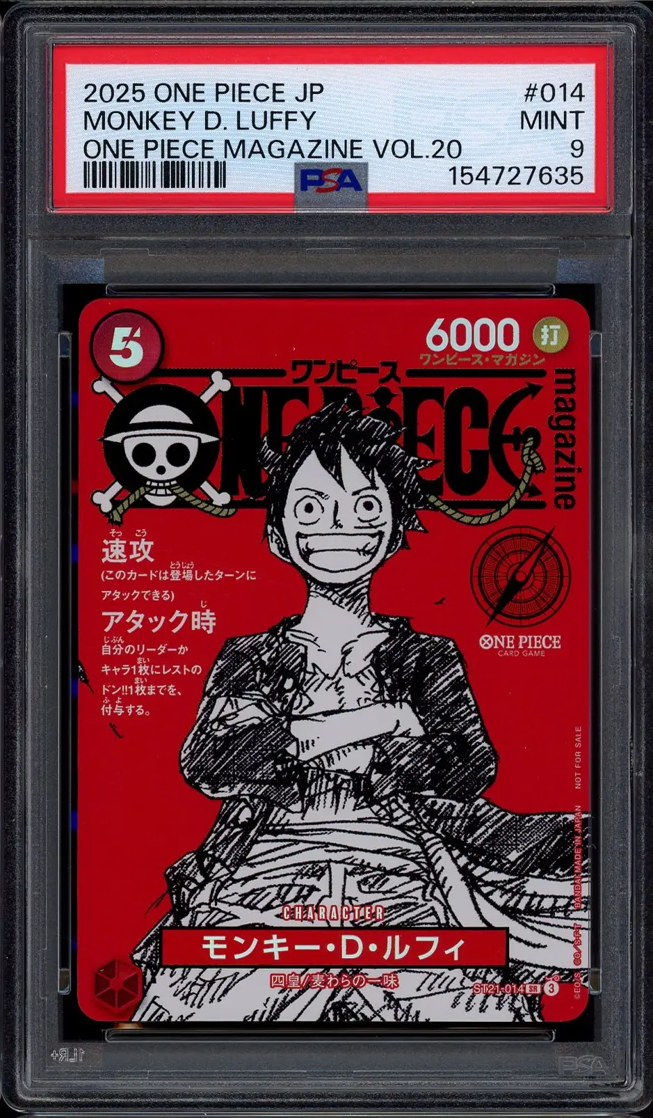 PSA 9 Monkey D. Luffy