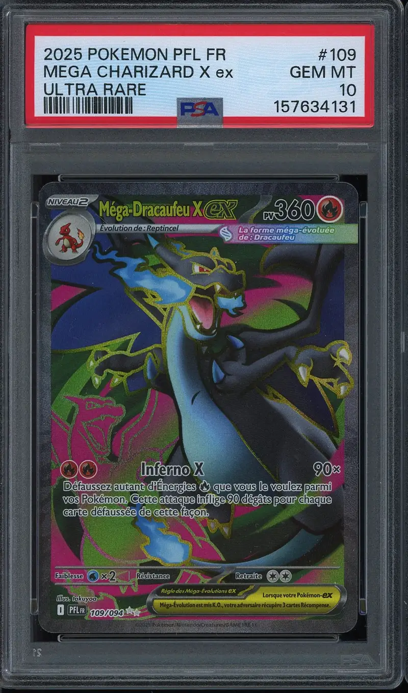 PSA 10 Méga-Dracaufeu X Ex