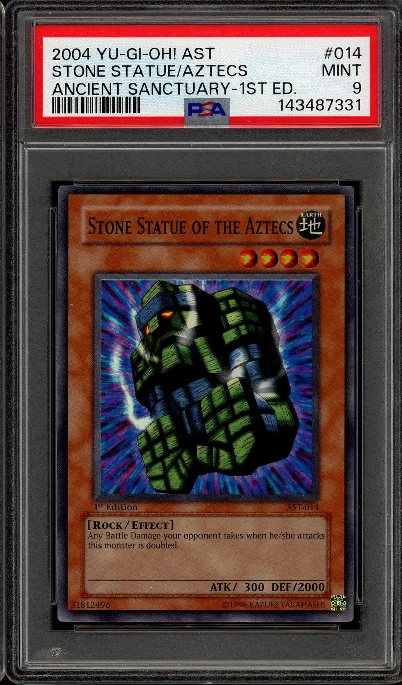 PSA 9 Stone Statue Of Aztecs