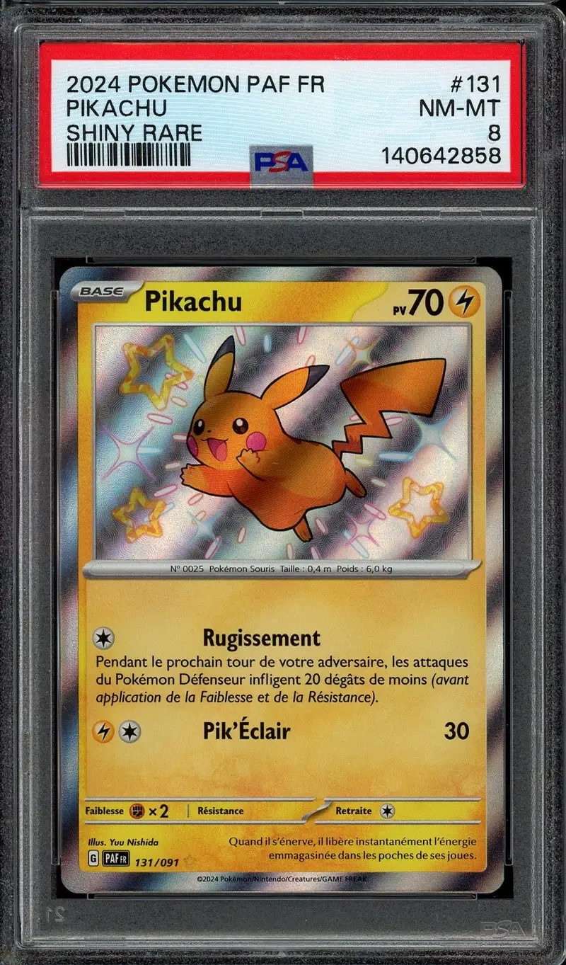 PSA 8 Pikachu Shiny