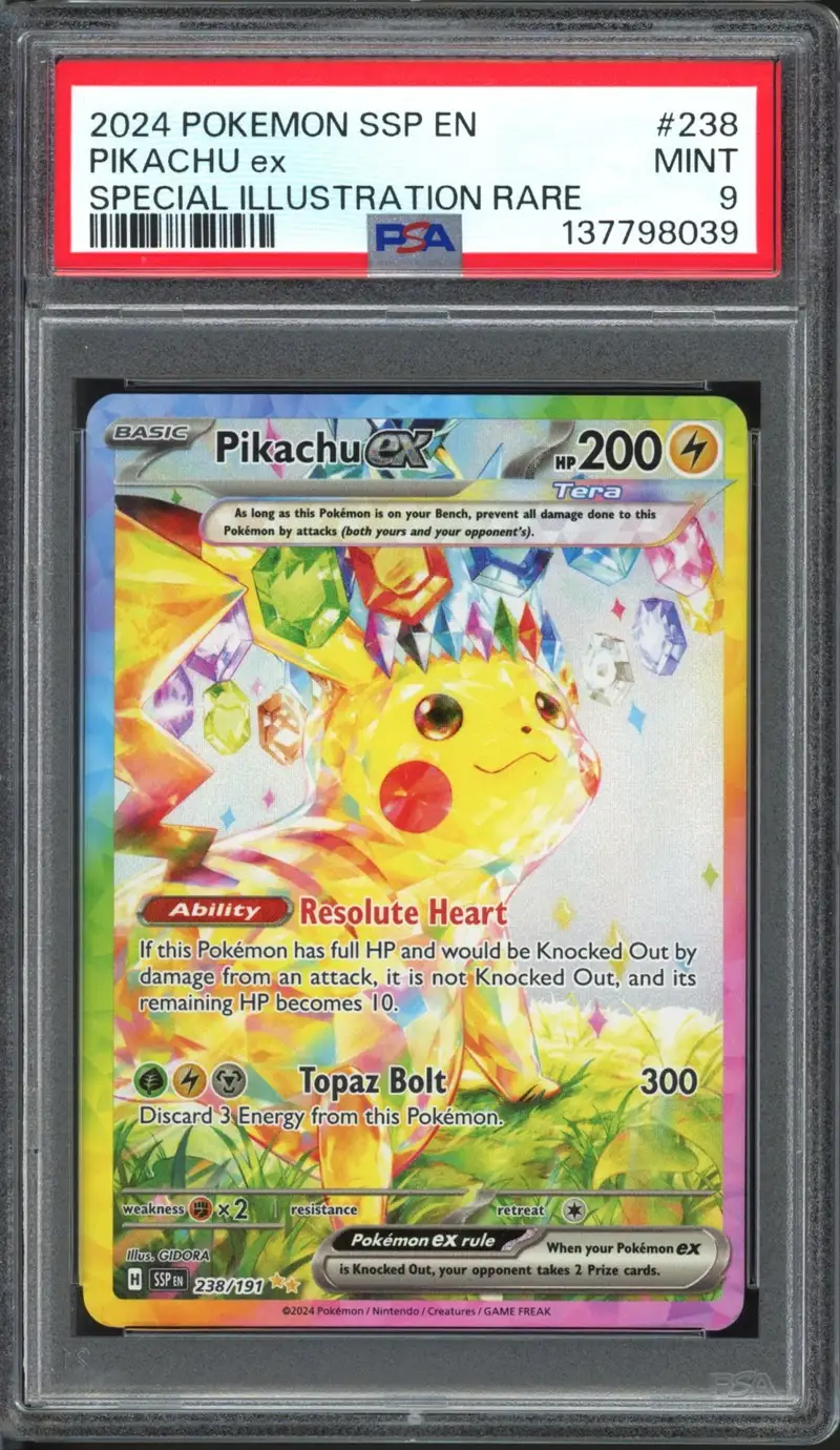 PSA 9 Pikachu with Grey Felt Hat