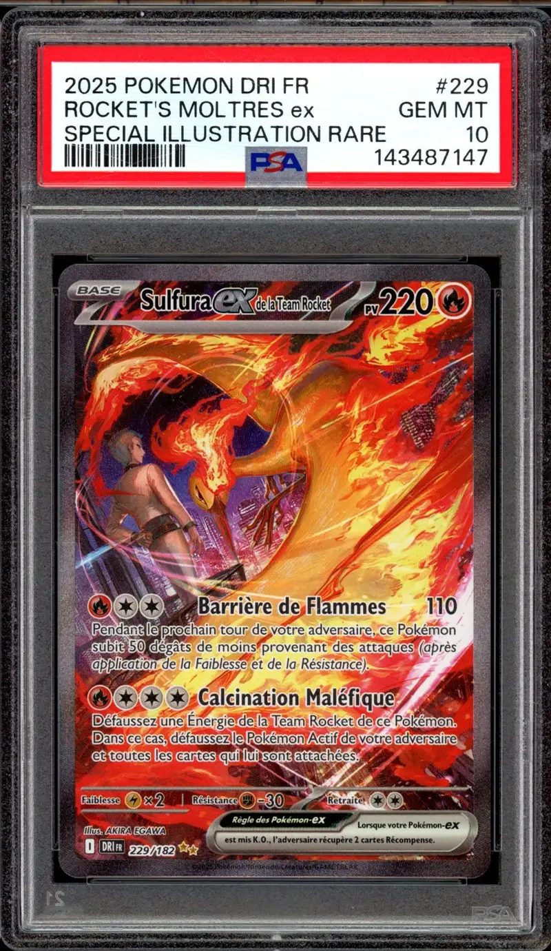 PSA 10 Sulfura Ex de la Team Rocket
