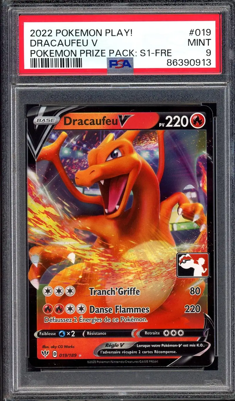 PSA 9 Dracaufeu V Stamp