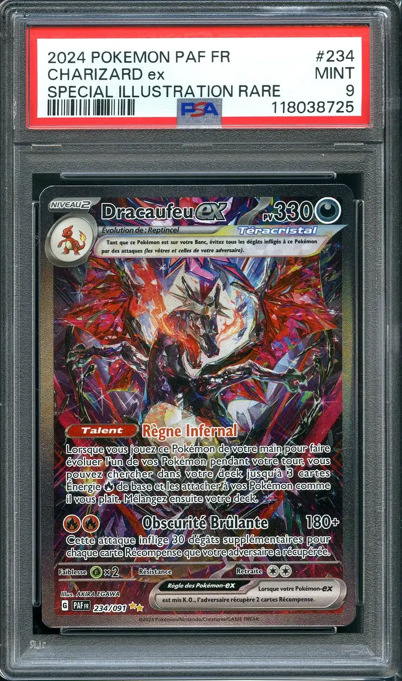 PSA 9 Dracaufeu Ex