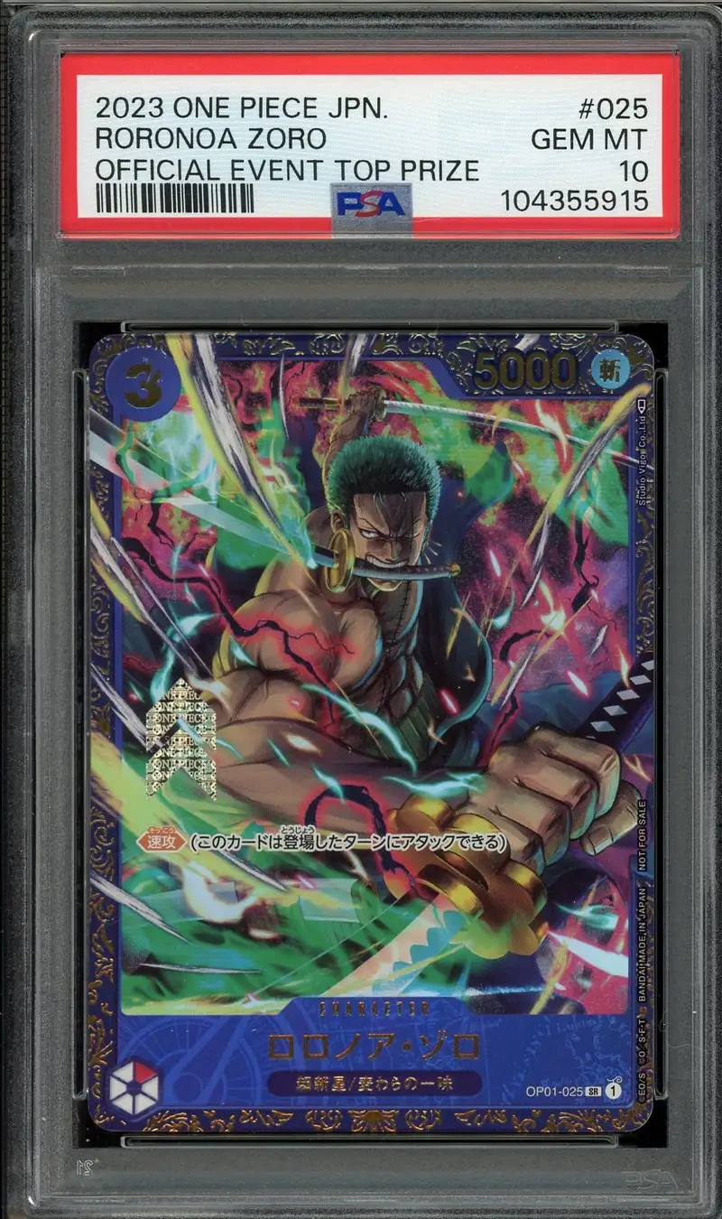 PSA 10 Roronoa Zoro Top Prize