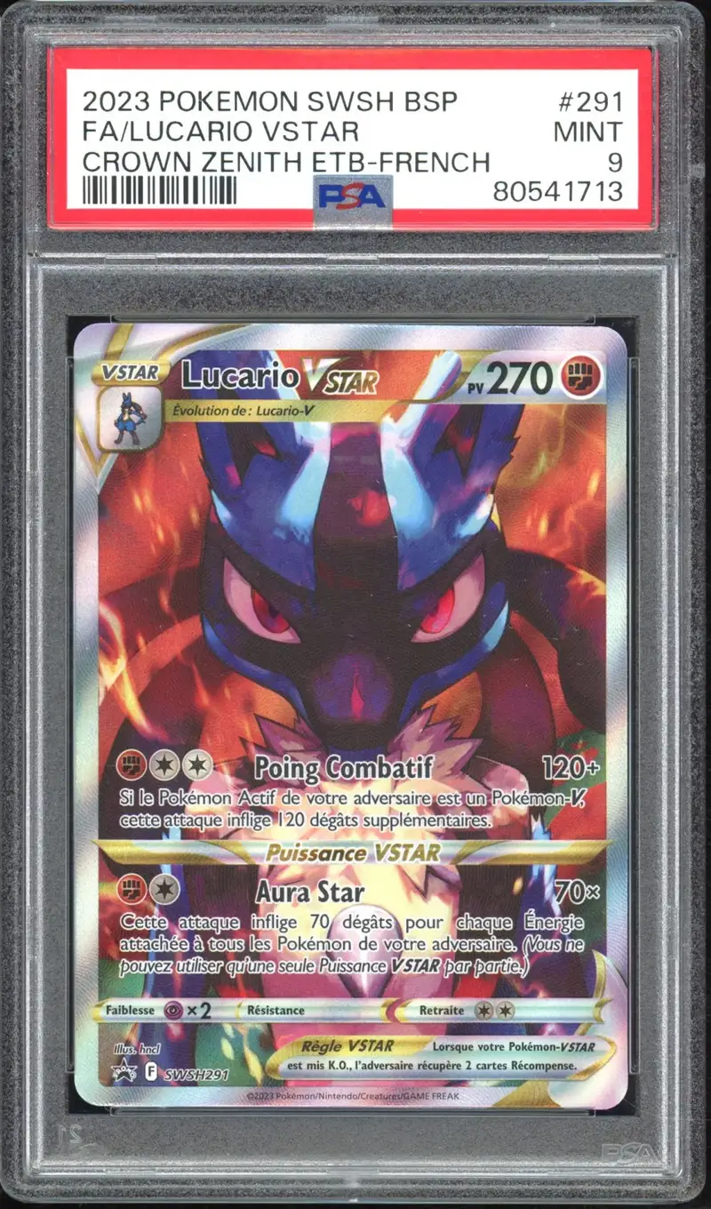 PSA 9 Lucario VStar