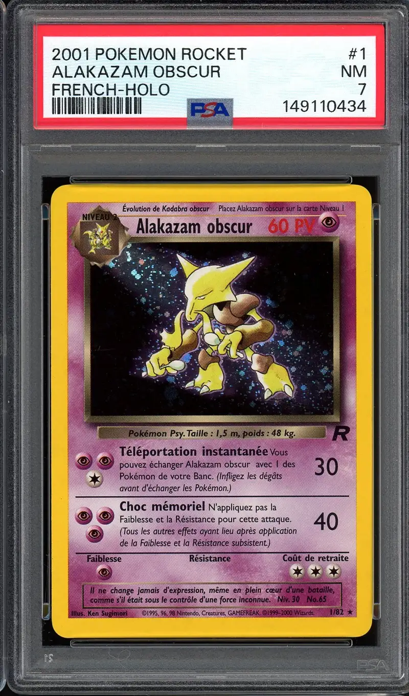 PSA 7 Alakazam Obscur Holo