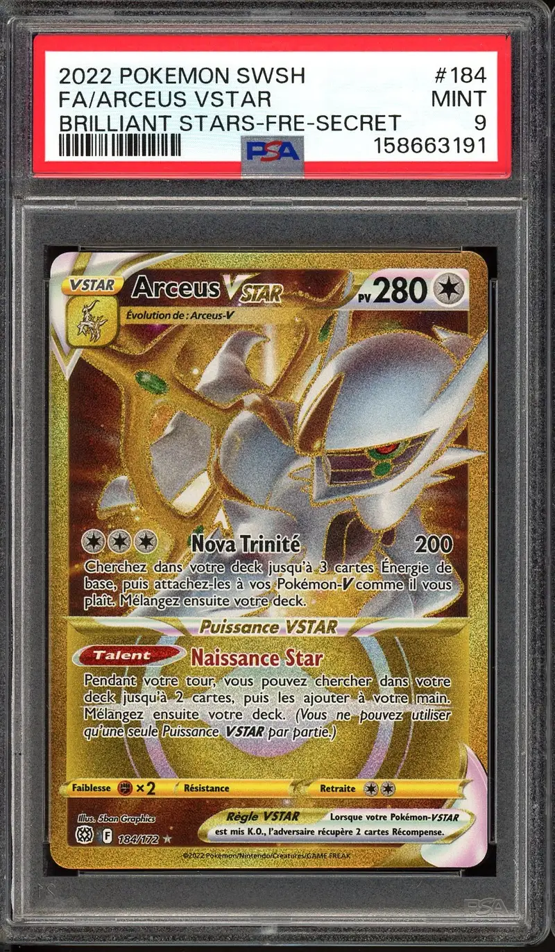 PSA 9 Arceus VStar Gold