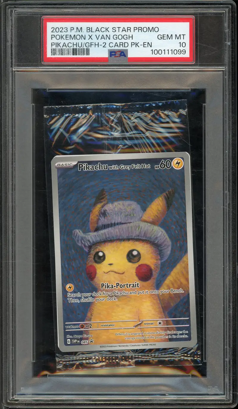 PSA 9 Pikachu with Grey Felt Hat