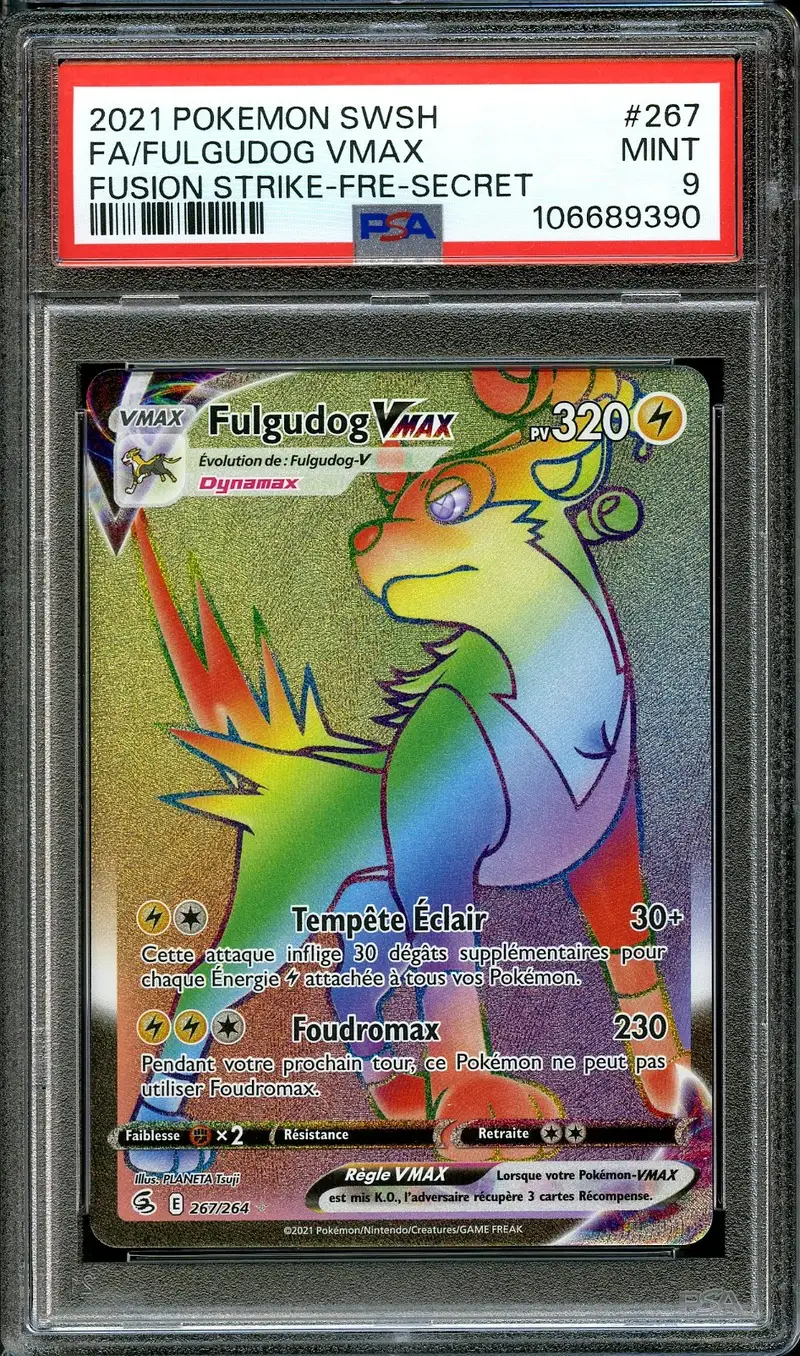 PSA 9 Fulgudog VMax Rainbow