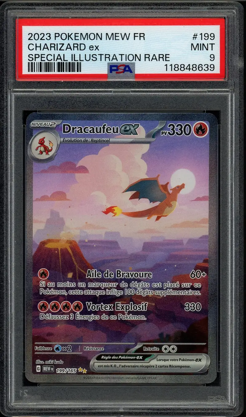 PSA 9 Dracaufeu Ex