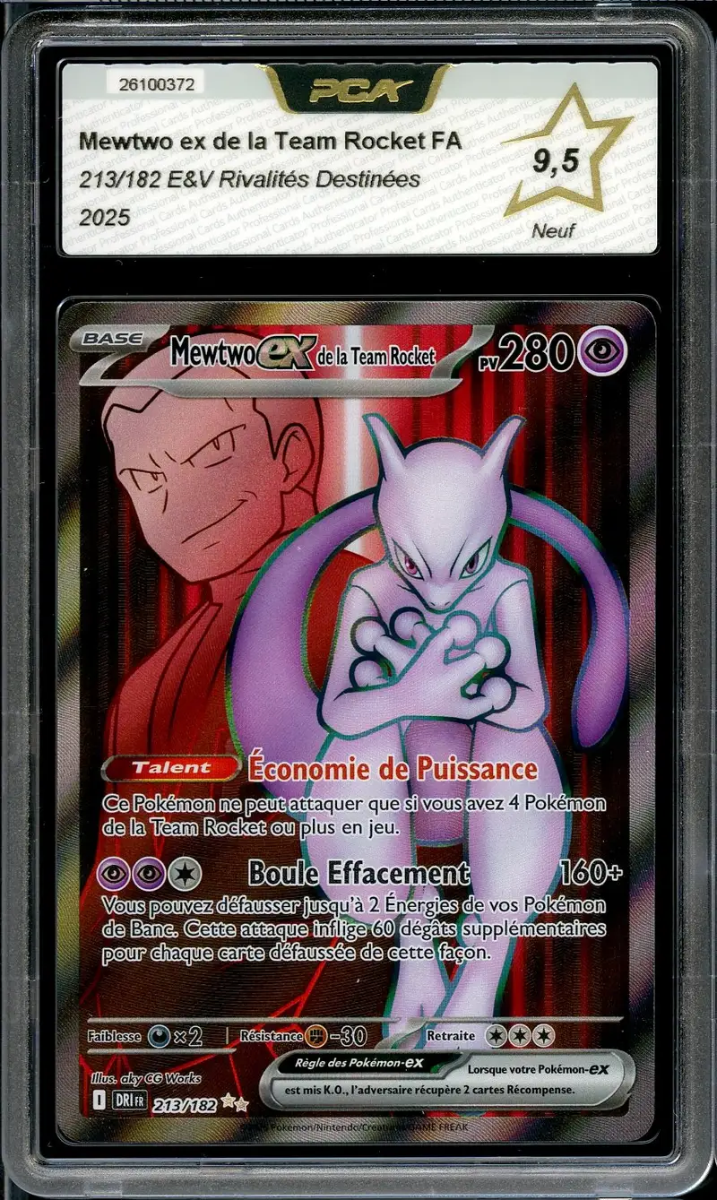 PCA 9.5 Mewtwo Ex de la Team Rocket