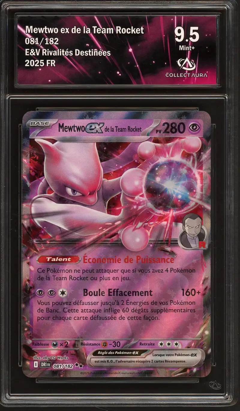 CA 9.5 Mewtwo Ex de la Team Rocket