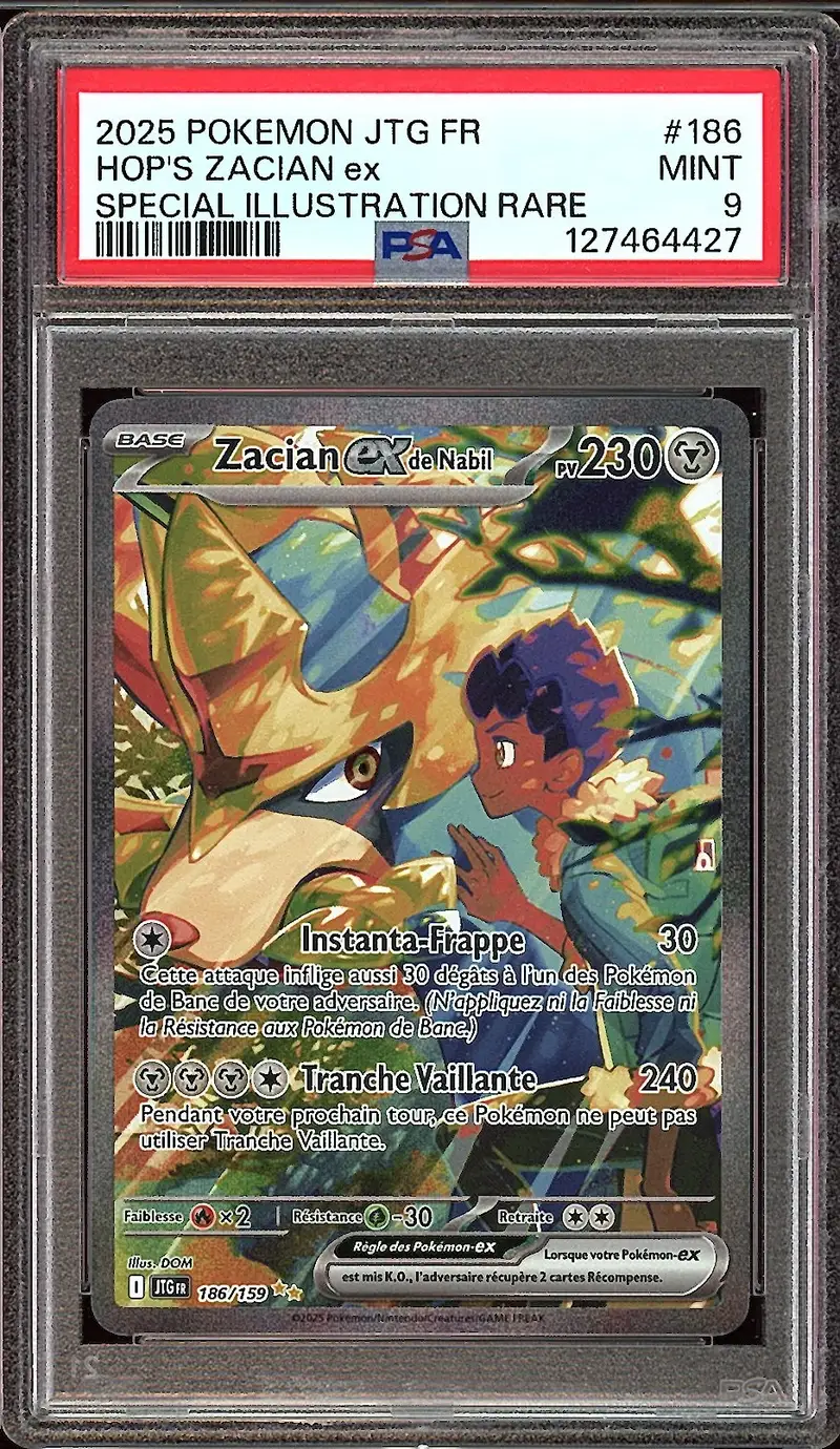 PSA 9 Zacian Ex de Nabil