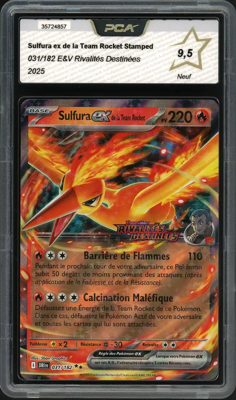 PCA 9.5 Sulfura Ex de la Team Rocket Stamp