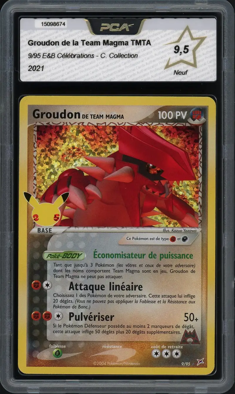 PCA 9.5 Groudon de Team Magma Holo