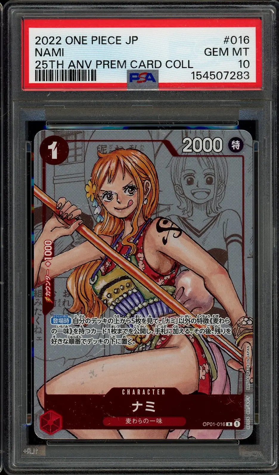 ナミ PSA10 25th ANNIVERSARY⭐︎PSA10⭐︎ PSA 10 Nami