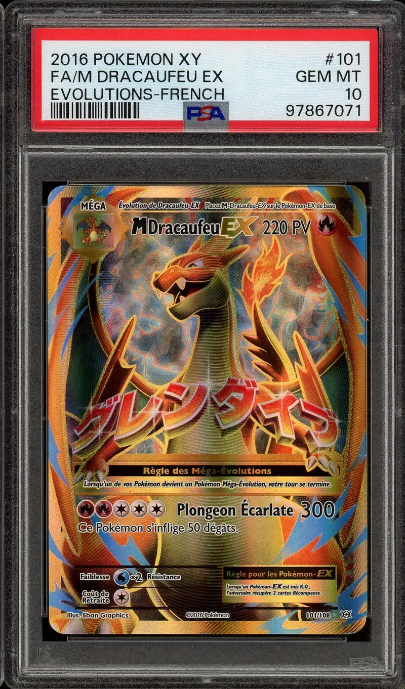 PSA 10 Méga Dracaufeu Ex