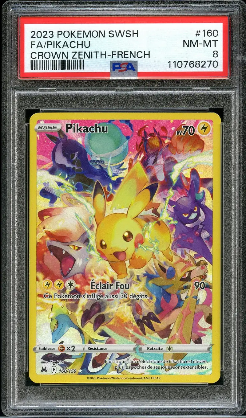 PSA 8 Pikachu