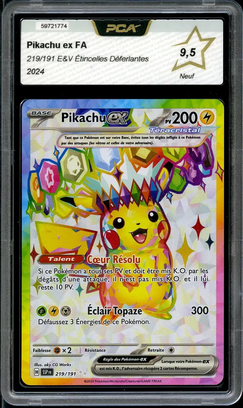 PCA 9.5 Pikachu Ex
