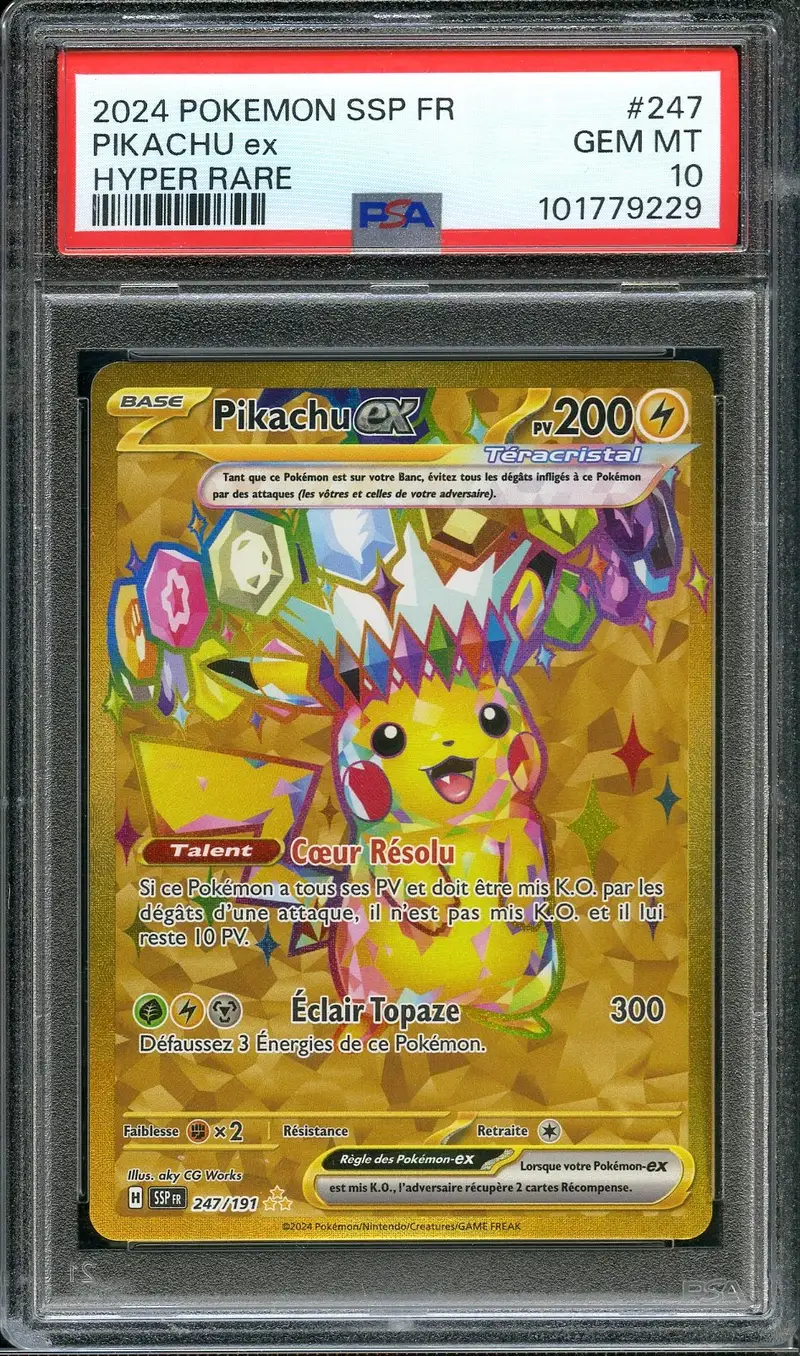 PSA 10 Pikachu Ex Gold