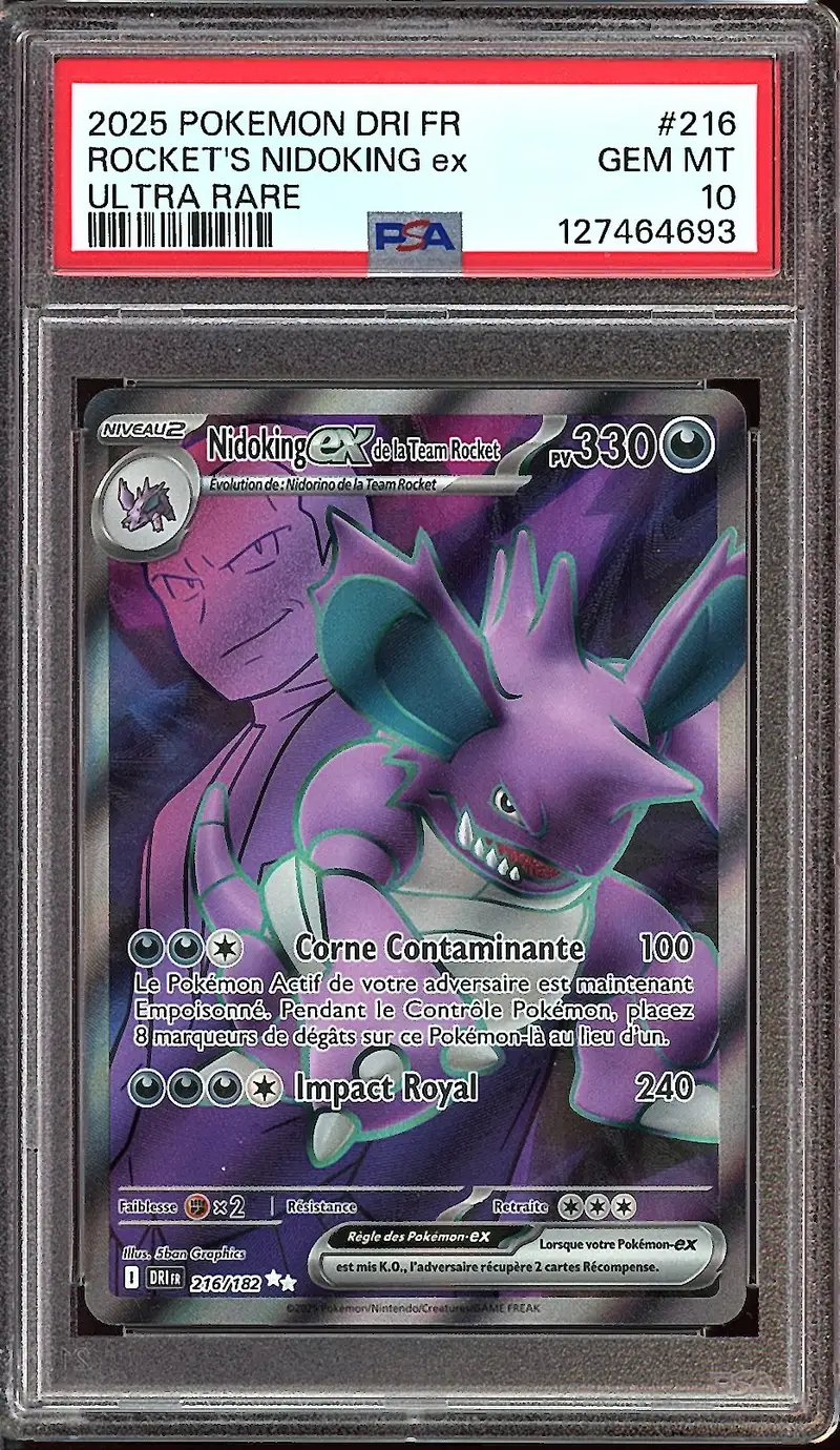 PSA 10 Nidoking Ex de la Team Rocket