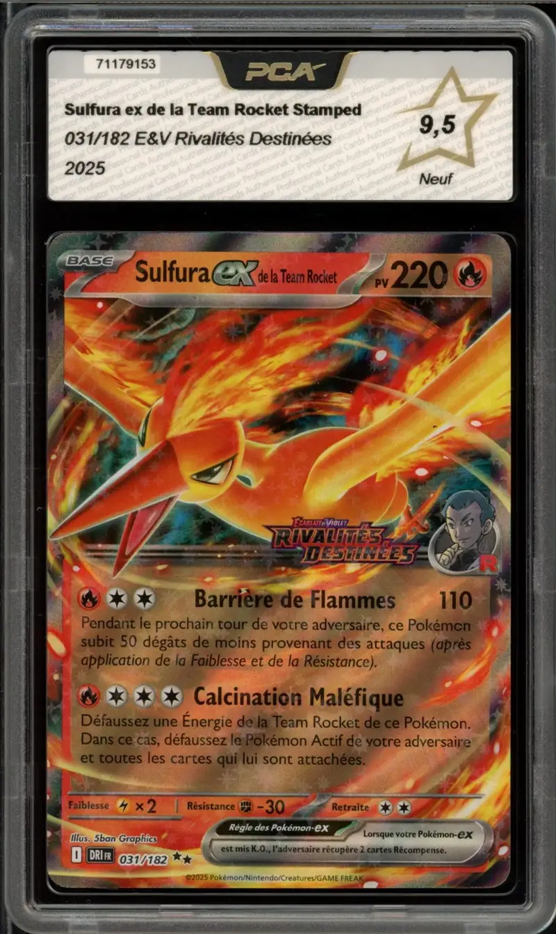 PCA 9.5 Sulfura Ex de la Team Rocket Stamp