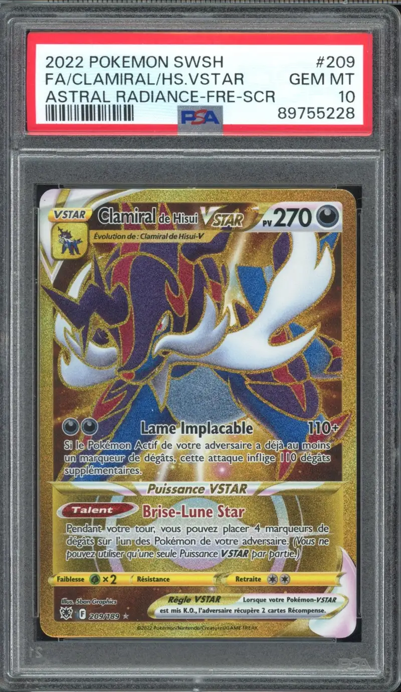 PSA 10 Clamiral de Hisui VStar Gold