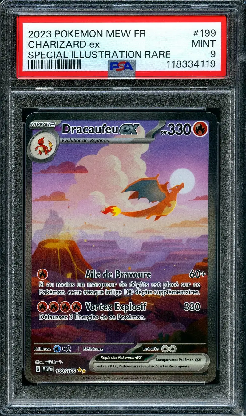 PSA 9 Dracaufeu Ex