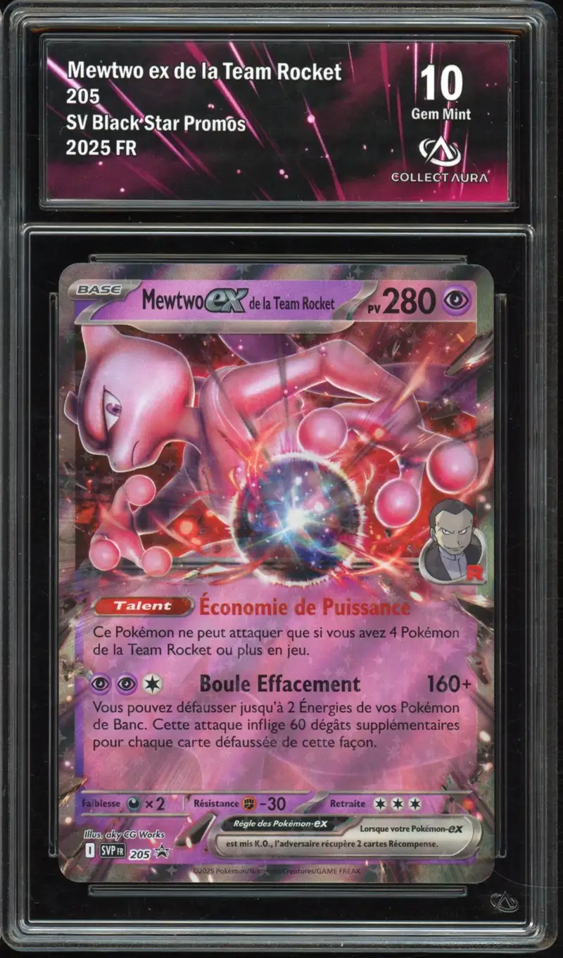 CA 10 Mewtwo Ex de la Team Rocket