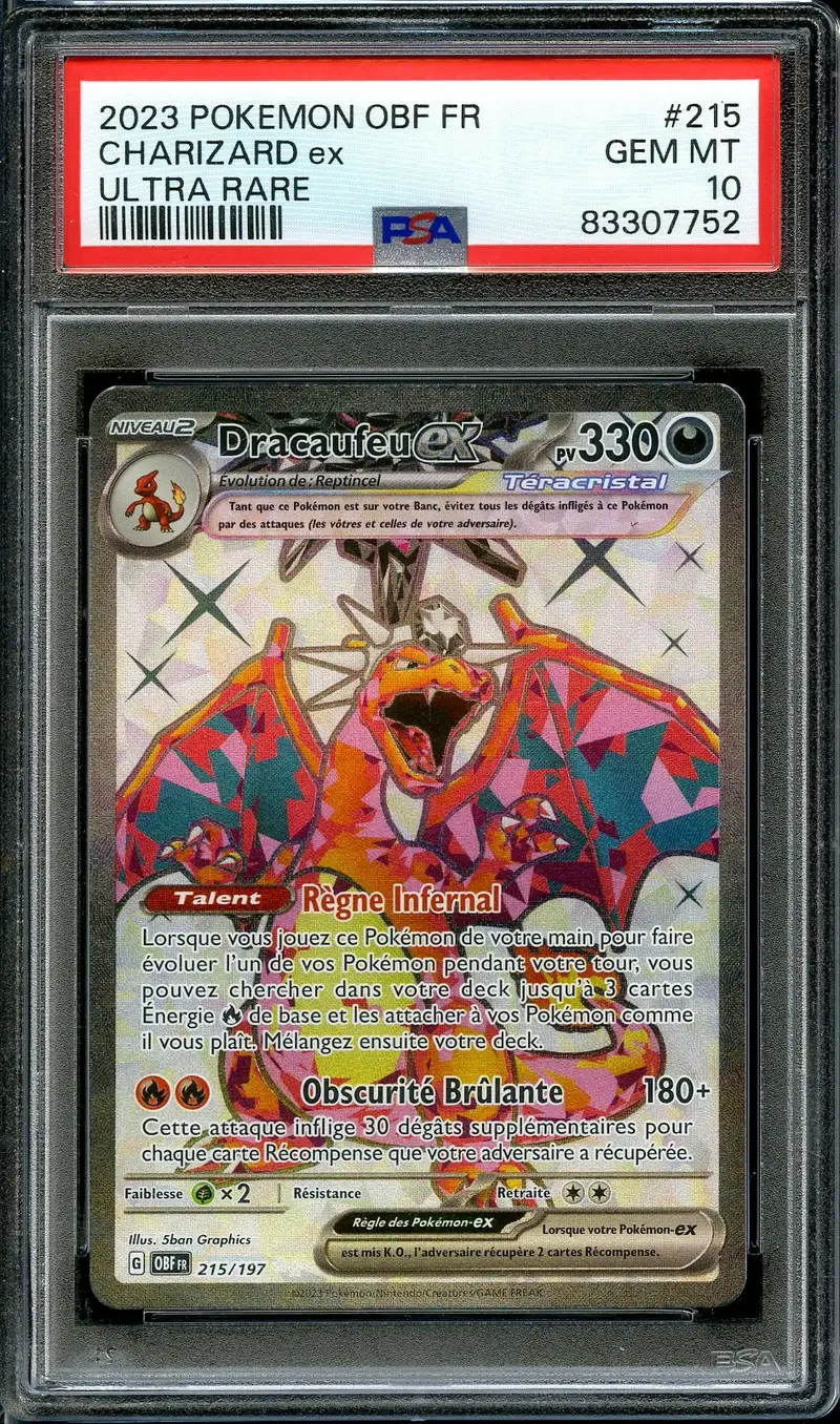 PSA 10 Dracaufeu Ex